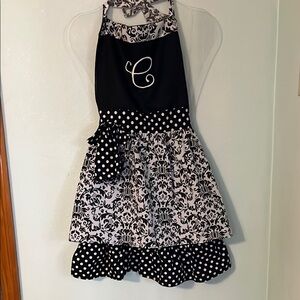 Black and White Patterned Apron